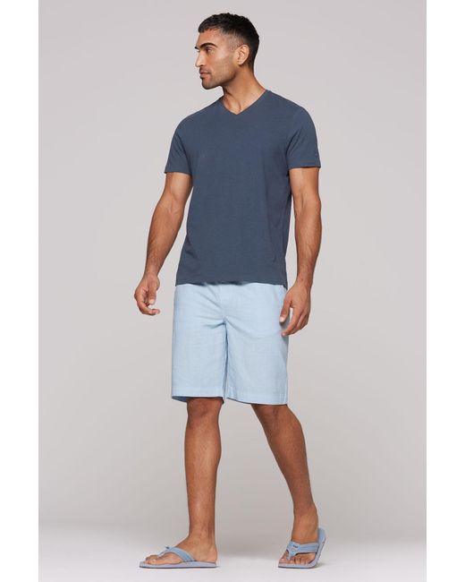 CMPD Basic T-Shirt Mit V-Neck in Blue für Herren