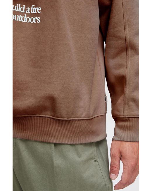 Solid Sweatshirt Hamad in Brown für Herren