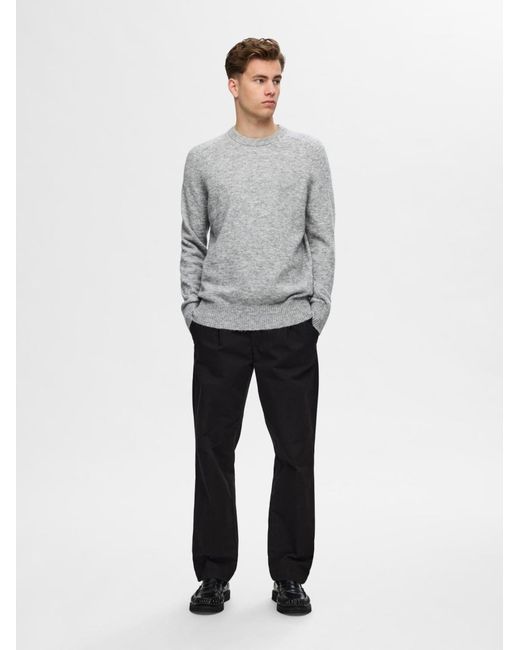 SELECTED Pullover Rai in Gray für Herren