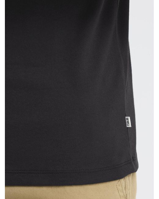 Solid Langarmshirt Sdodatten in Black für Herren