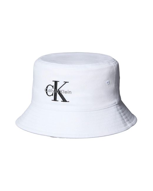 Calvin Klein White Hut Ck Monogram Embroidery