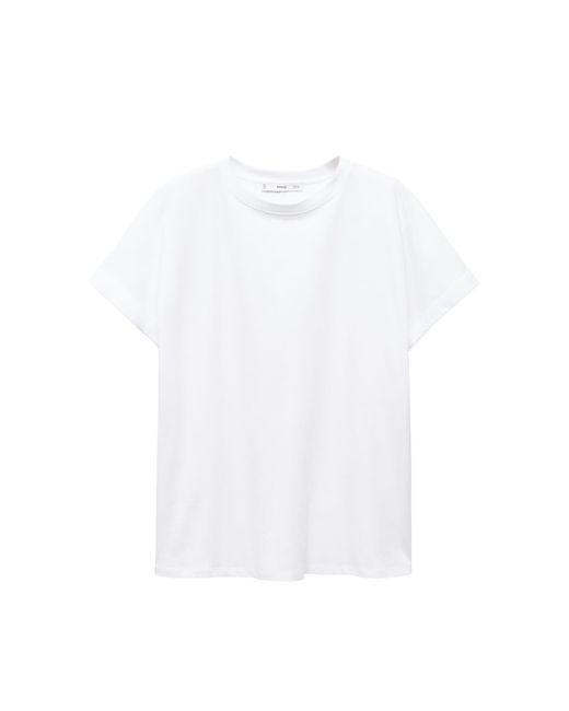 Mango White T-shirt 'sevilla'