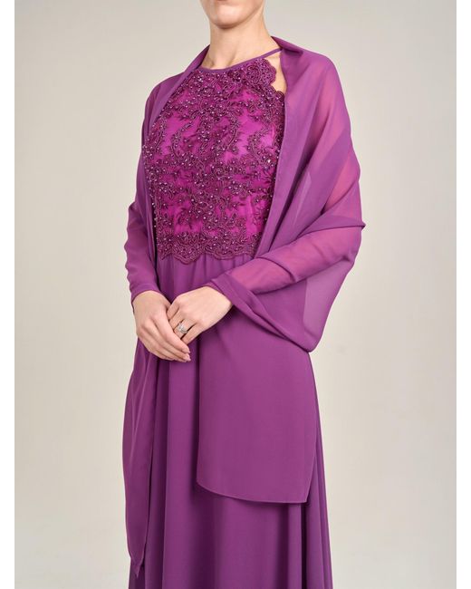 Apart Purple Tuch Aus Chiffon