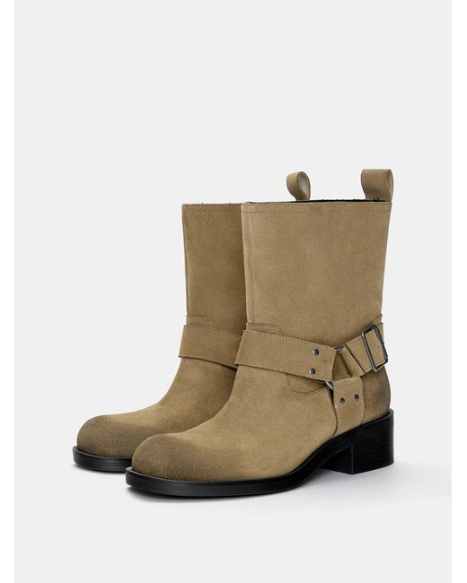 Pull&Bear Green Stiefelette