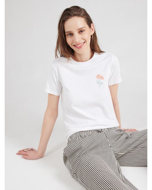 Converse White T-Shirt 'Spring Blooms'