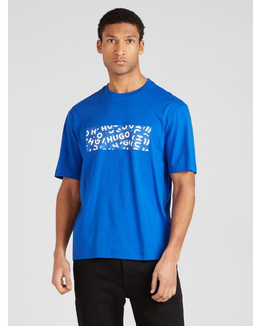 HUGO T-shirt 'nalayo' in Blue für Herren