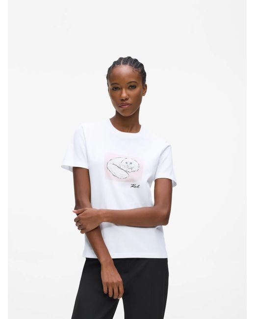 Karl Lagerfeld White T-Shirt