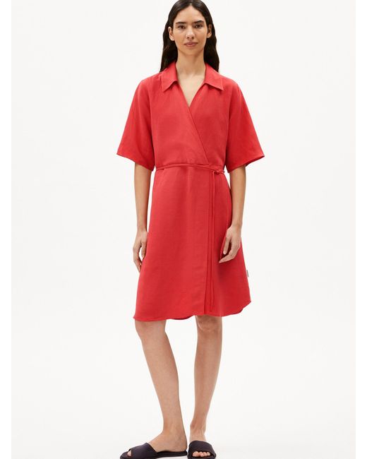 ARMEDANGELS Red Kleid Femnaami Lino