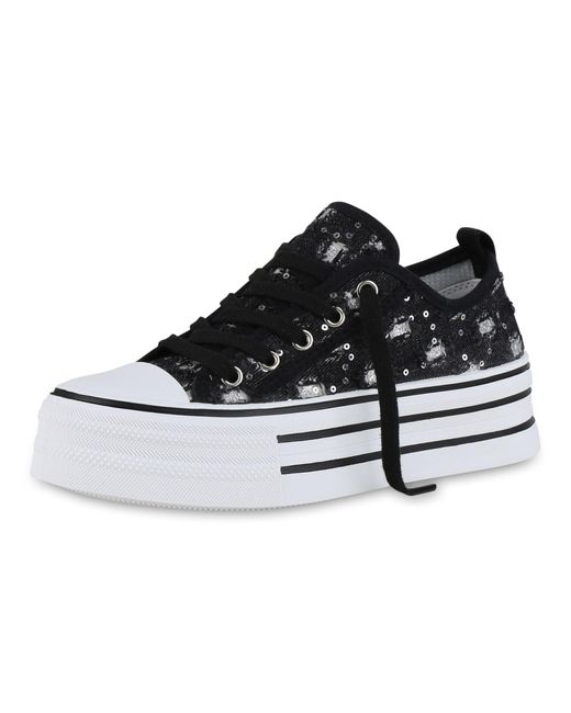 VAN HILL Black Sneaker 'Sarah'