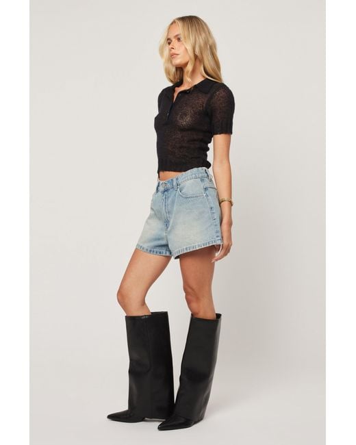 Abrand Jeans Blue 95 Mid Baggy Short Brittney