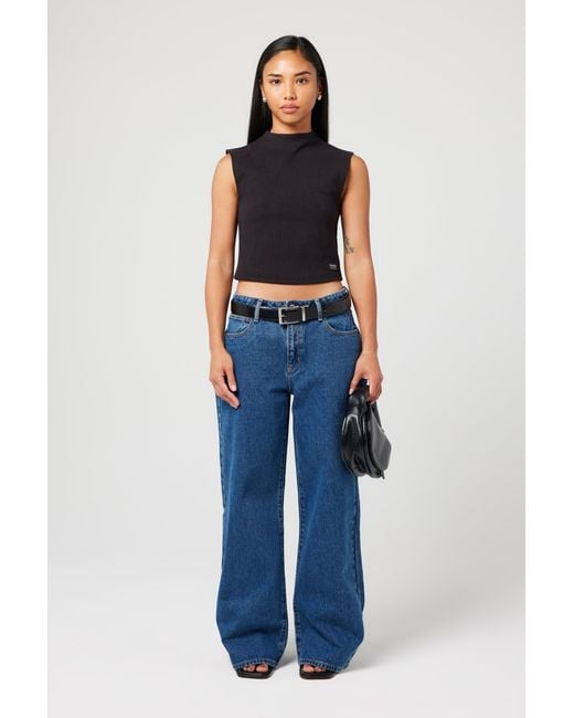 Abrand Jeans Blue 95 Mid Baggy Petite Bella
