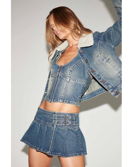Abrand Jeans Blue Rip Curl Top Zola