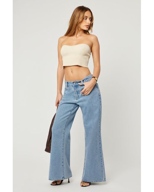 Abrand Jeans Blue 99 Low Baggy Flare Petite Paris