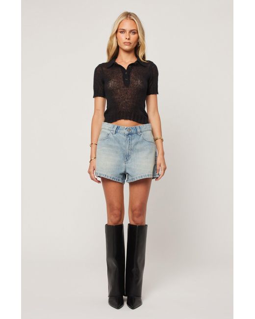Abrand Jeans Blue 95 Mid Baggy Short Brittney
