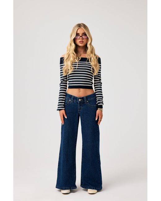 Abrand Jeans Blue 00 Super Low Wide Petite Tara