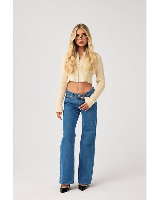 Abrand Jeans Blue 99 Low & Wide Petite Chantell Organic