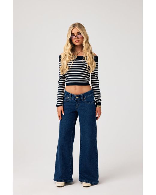 Abrand Jeans Blue 00 Super Low Wide Petite Tara