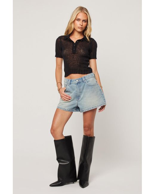 Abrand Jeans Blue 95 Mid Baggy Short Brittney