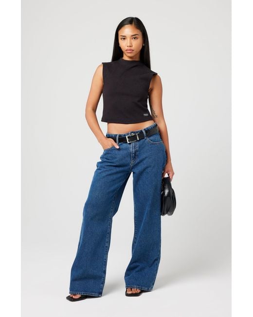 Abrand Jeans Blue 95 Mid Baggy Petite Bella