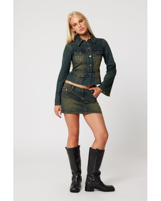 Abrand Jeans Green 99 Low Skirt Xena