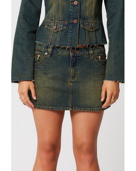 Abrand Jeans Green 99 Low Skirt Xena