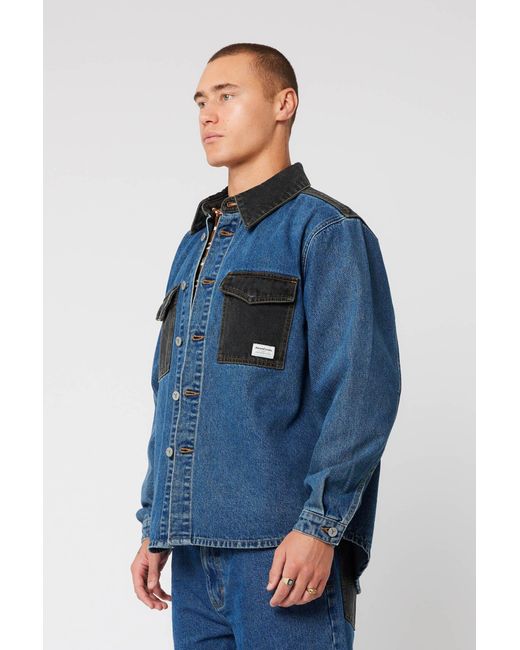 Abrand Jeans Blue A5 Shacket Connor Flip