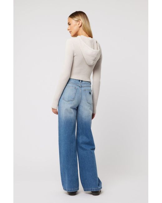 Abrand Jeans White Hooded Zip Through