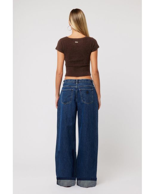 Abrand Jeans Blue 95 Mid Super Baggy Tara Turn Up