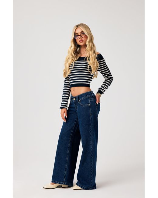 Abrand Jeans Blue 00 Super Low Wide Petite Tara