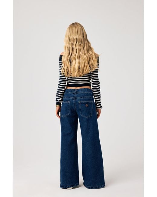 Abrand Jeans Blue 00 Super Low Wide Petite Tara