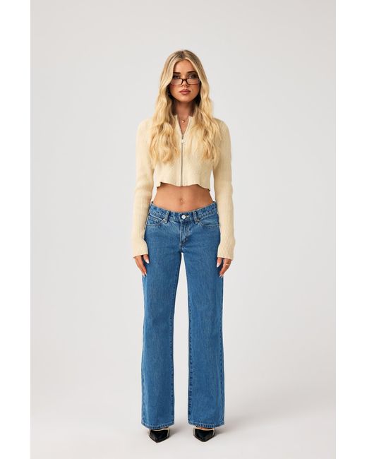 Abrand Jeans Blue 99 Low & Wide Petite Chantell Organic