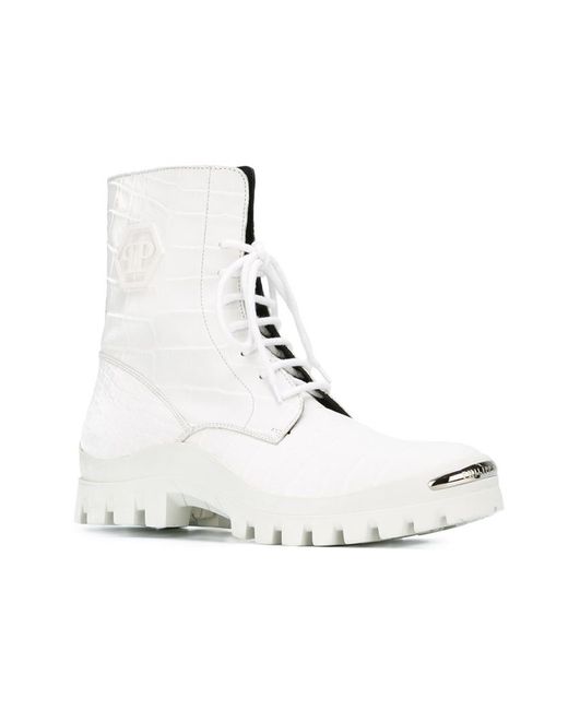 White combat boots mens sale
