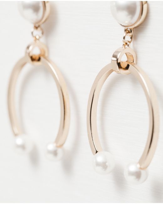 Zara Horseshoe Earrings in Gold (Golden) | Lyst