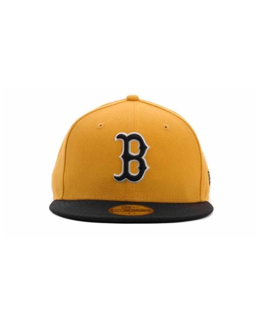KTZ Yellow Boston Red Sox 2-Tone 59Fifty Cap for men