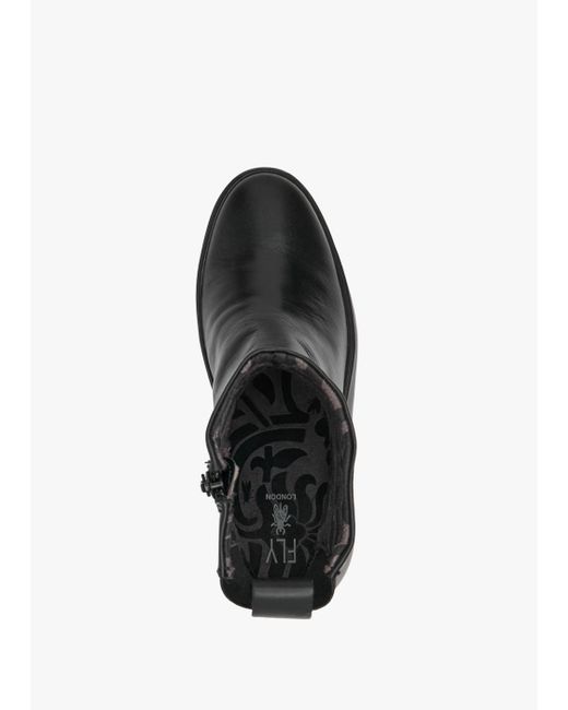 Fly London Black Doxe Wedge Boots