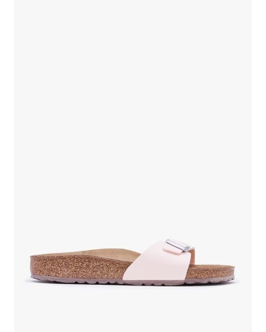Birkenstock Pink Madrid Vegan Birko-Flor Light Rose Mules , Suede