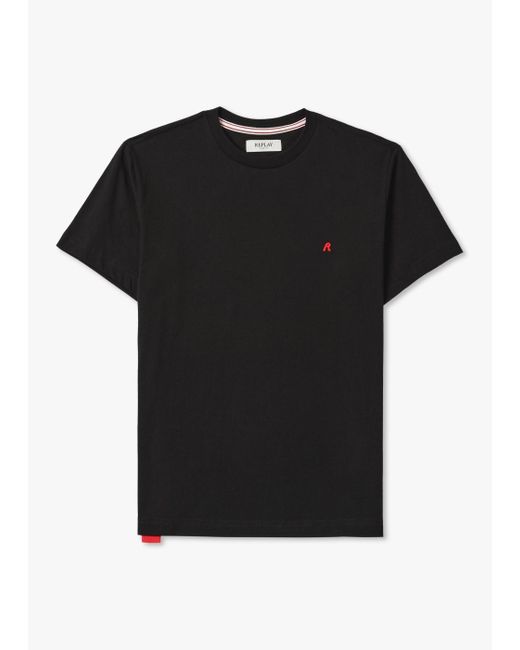 Replay Black Log T-Shirt for men