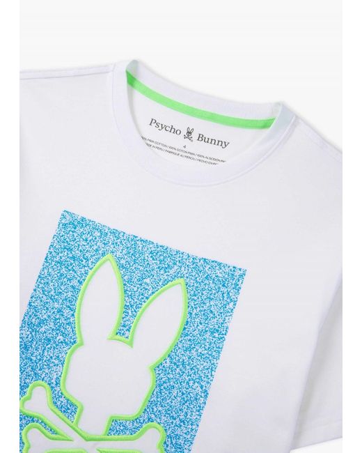 Psycho Bunny Blue Livingston Graphic T-Shirt for men