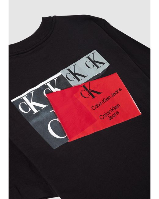 Calvin Klein Disrupted Ck Box Urban T-shirt in Black for Men | Lyst