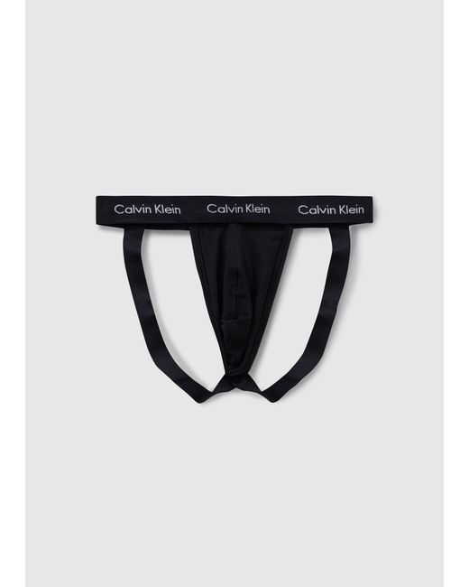 Calvin Klein Pack Of 2 Black Jock Strap S Underwear for Men | Lyst