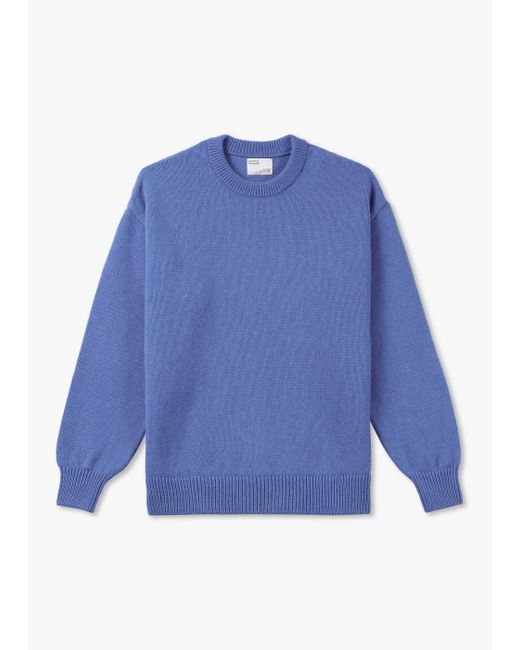 COLORFUL STANDARD Blue Oversized Merino Wool Jumper for men