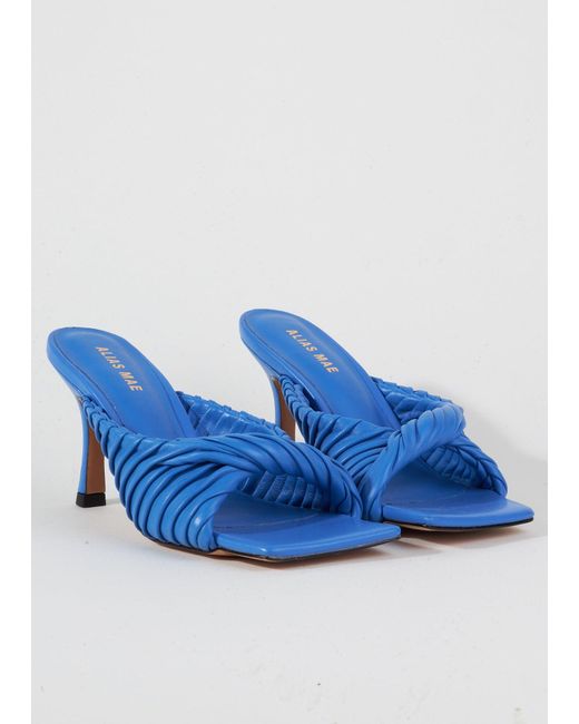 Alias Mae Flora Leather Pleated Heels 