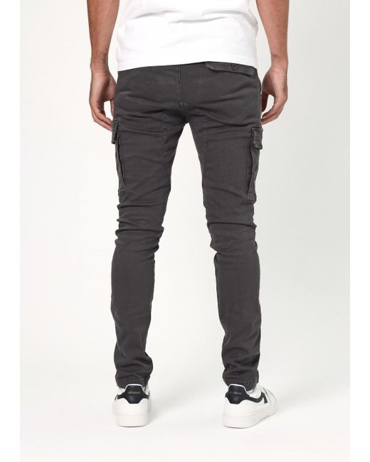 Replay Gray Jaan Cargo Hyperflex X-Lite Trousers for men