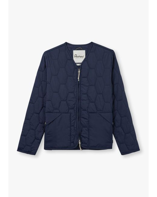 Penfield Blue Hexagon Quilt Liner Jacket for men