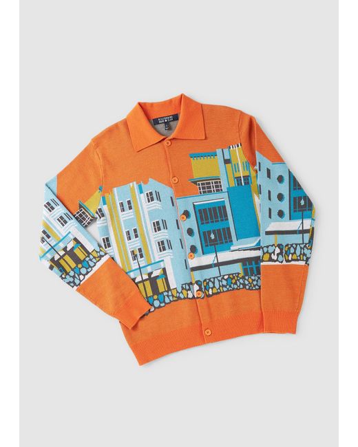 BBCICECREAM Hotel Knitted Cardigan in Orange for Men | Lyst UK