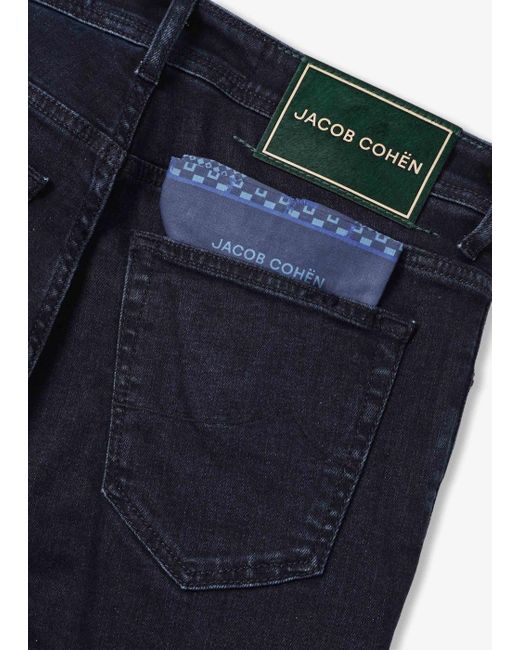 Jacob Cohen Blue Slim-Fit Dark Indigo Bard Jeans for men