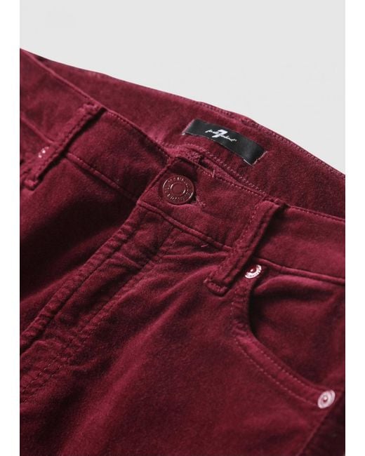 7 For All Mankind Red 7f Skinny Velvet Jeans