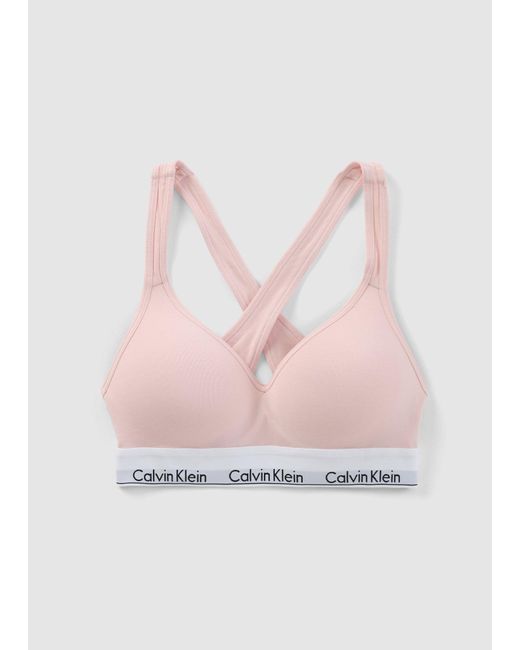 Calvin Klein Underwear Modern Cotton Lift Bralette in Pink | Lyst