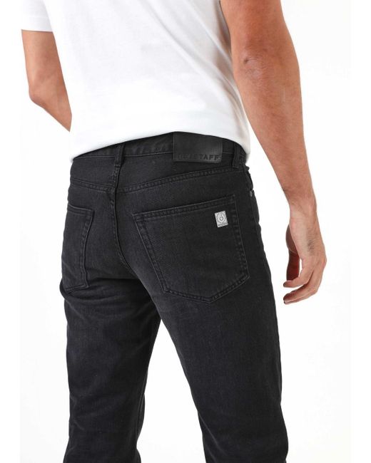 Belstaff Black Longton Washed Denim Slim Jeans for men