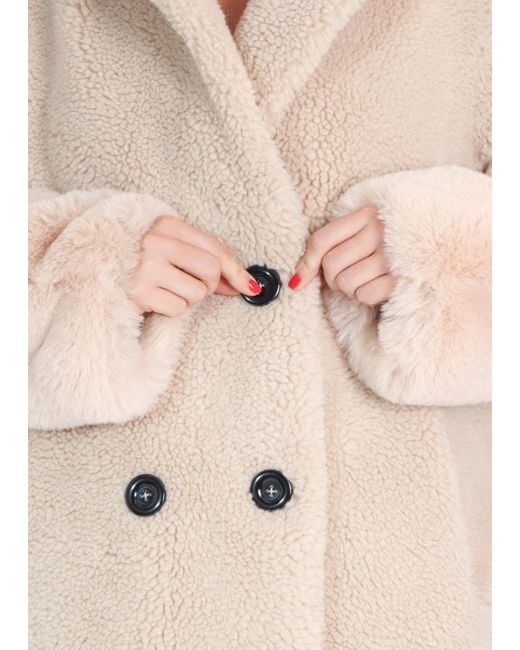 American Dreams Natural Fiona Long Wool Coat